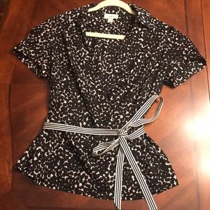Ann Taylor Wrap around shirt